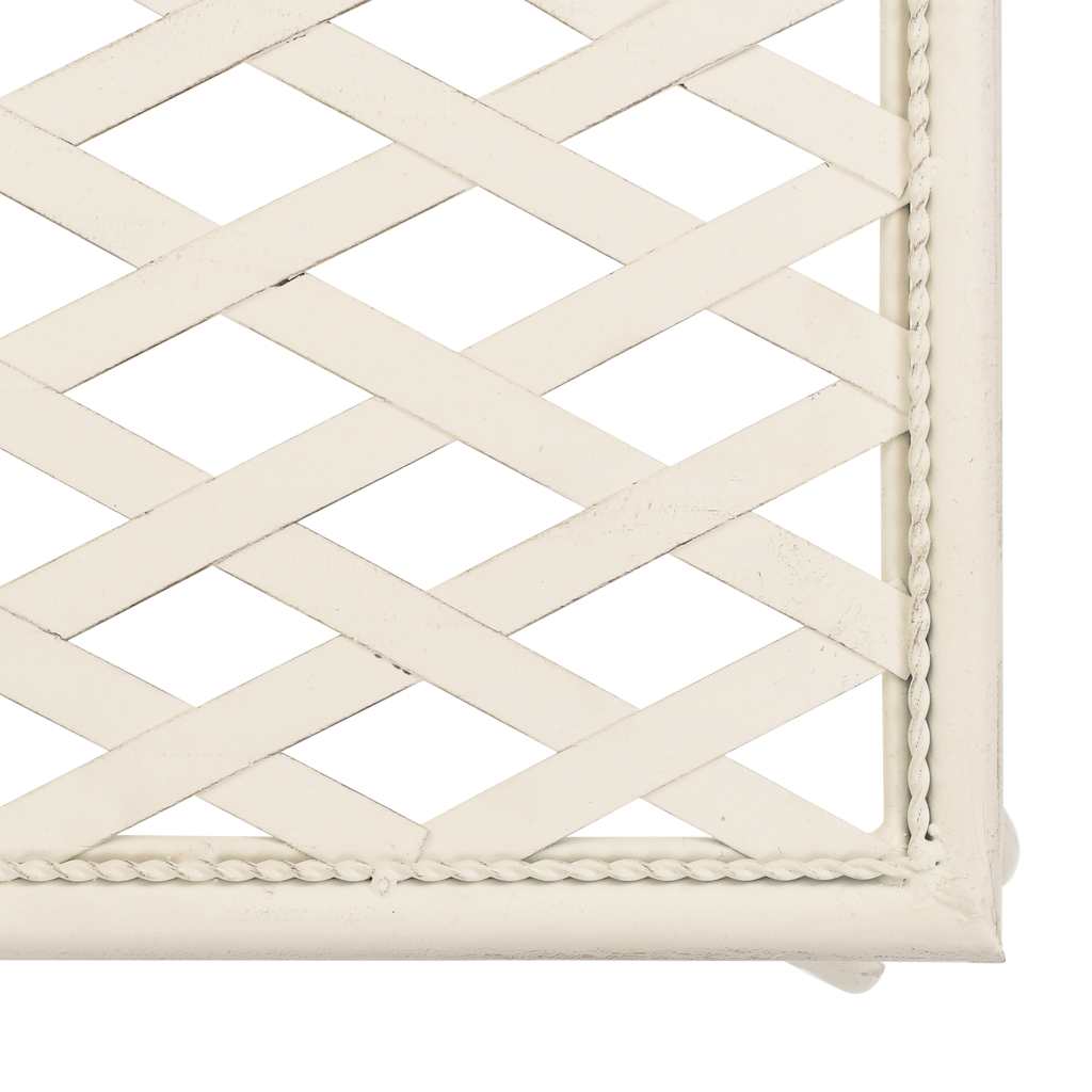 vidaXL Garden Chaise Lounge 128 cm Metal Antique White 5