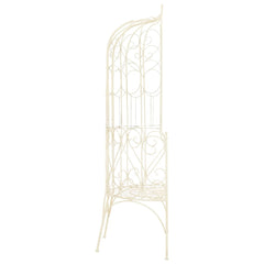 vidaXL Garden Bench 95 cm Iron Antique White 3