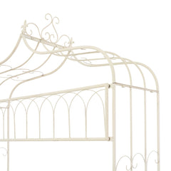 vidaXL Garden Bench 122 cm Iron Antique White 4