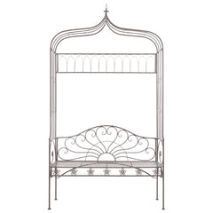 vidaXL Garden Bench 122 cm Iron Antique Brown 2