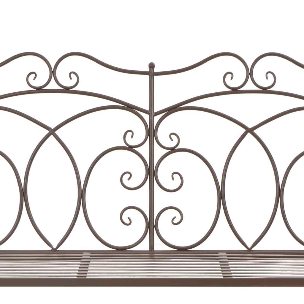 vidaXL Garden Bench 104 cm Iron Antique Brown 4