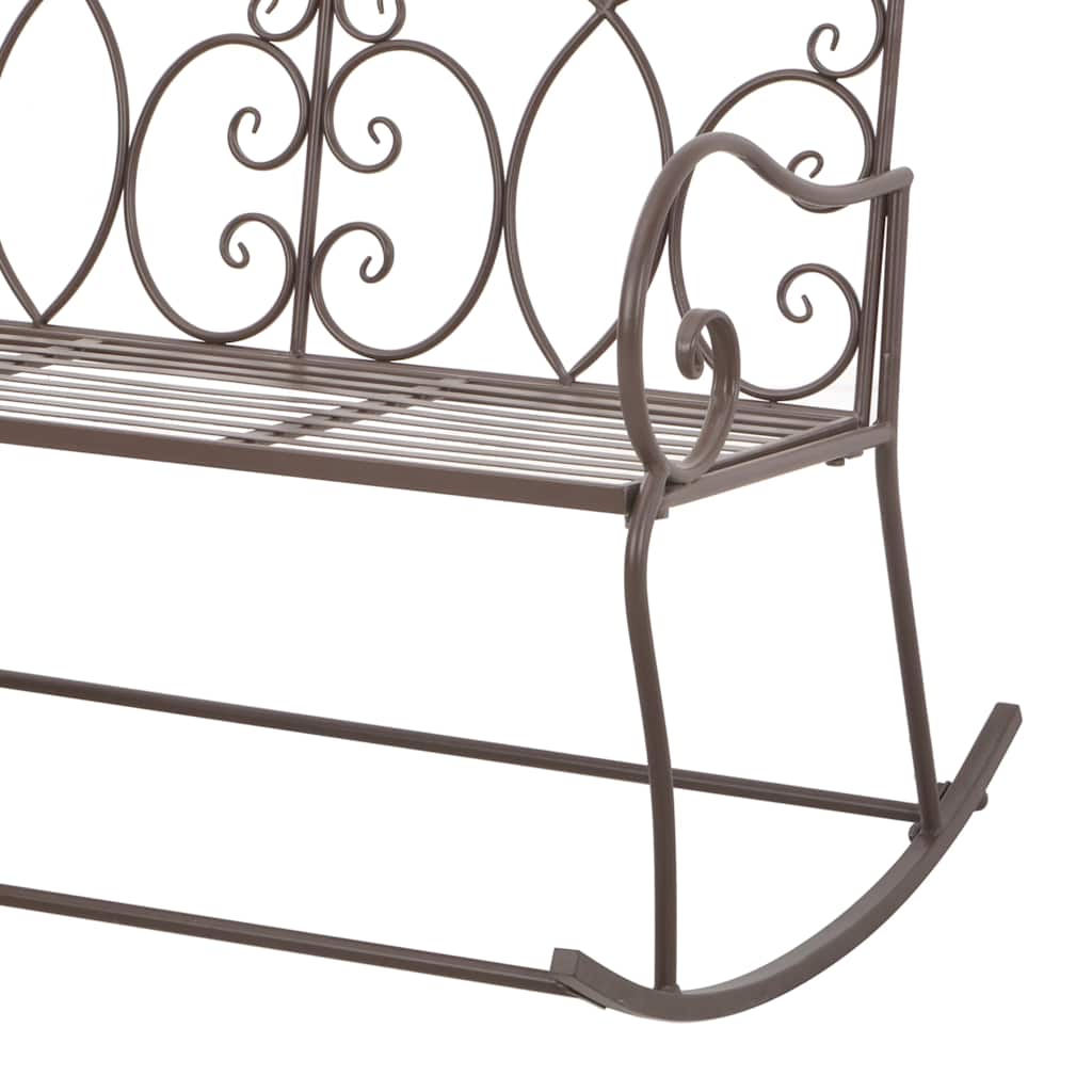 vidaXL Garden Bench 104 cm Iron Antique Brown 5