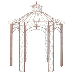 Garden Pavilion Antique Brown Iron 3 m