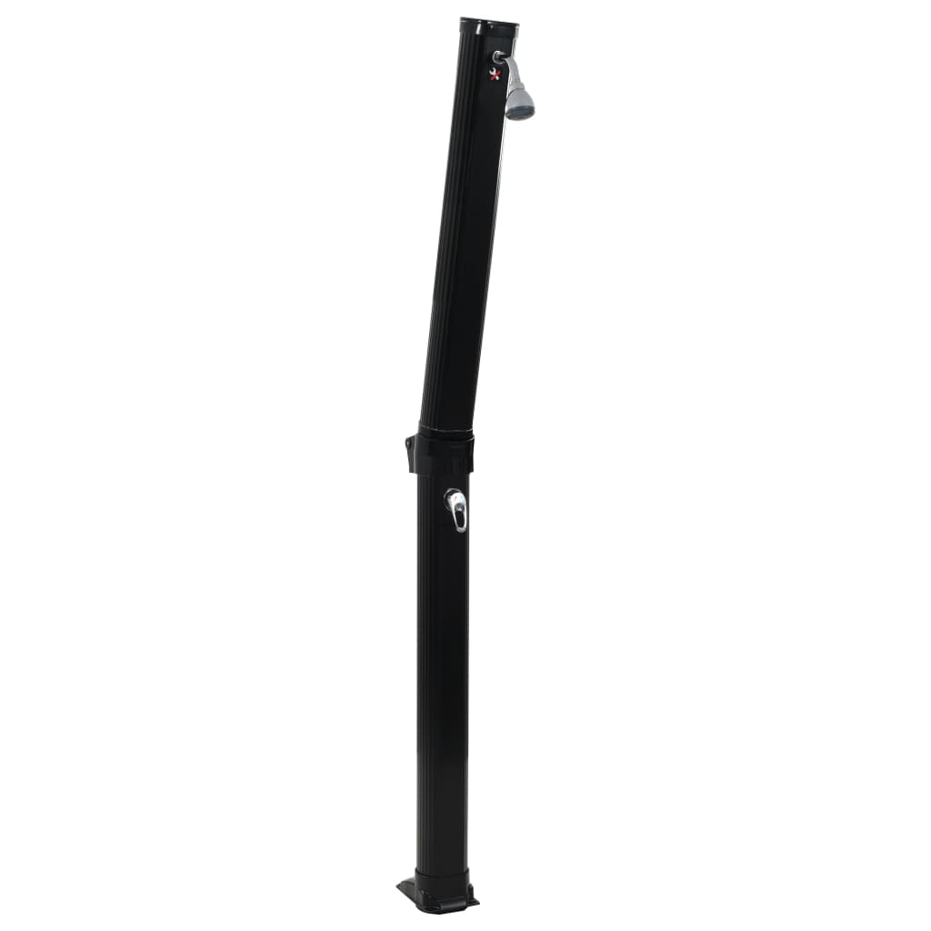 vidaXL Foldable Solar Shower Black 214 cm 23 L 2