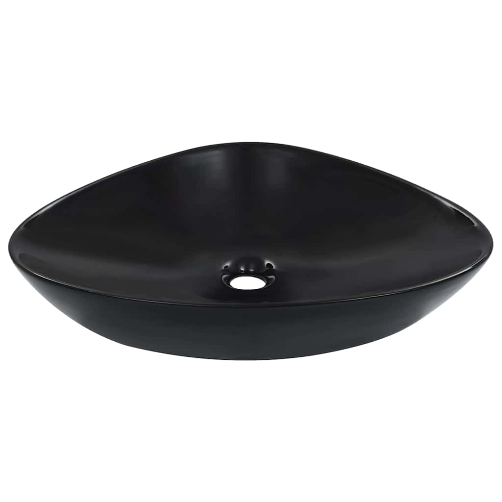 Wash Basin 58,5x39x14 cm Ceramic Black