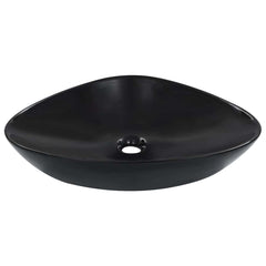 Wash Basin 58,5x39x14 cm Ceramic Black