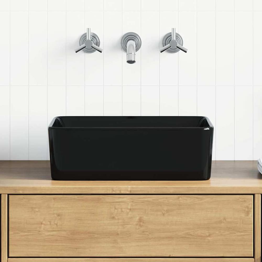 Wash Basin Ceramic Black 40 cm 30 cm