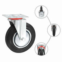 vidaXL Swivel Casters 4 pcs 200 mm 2