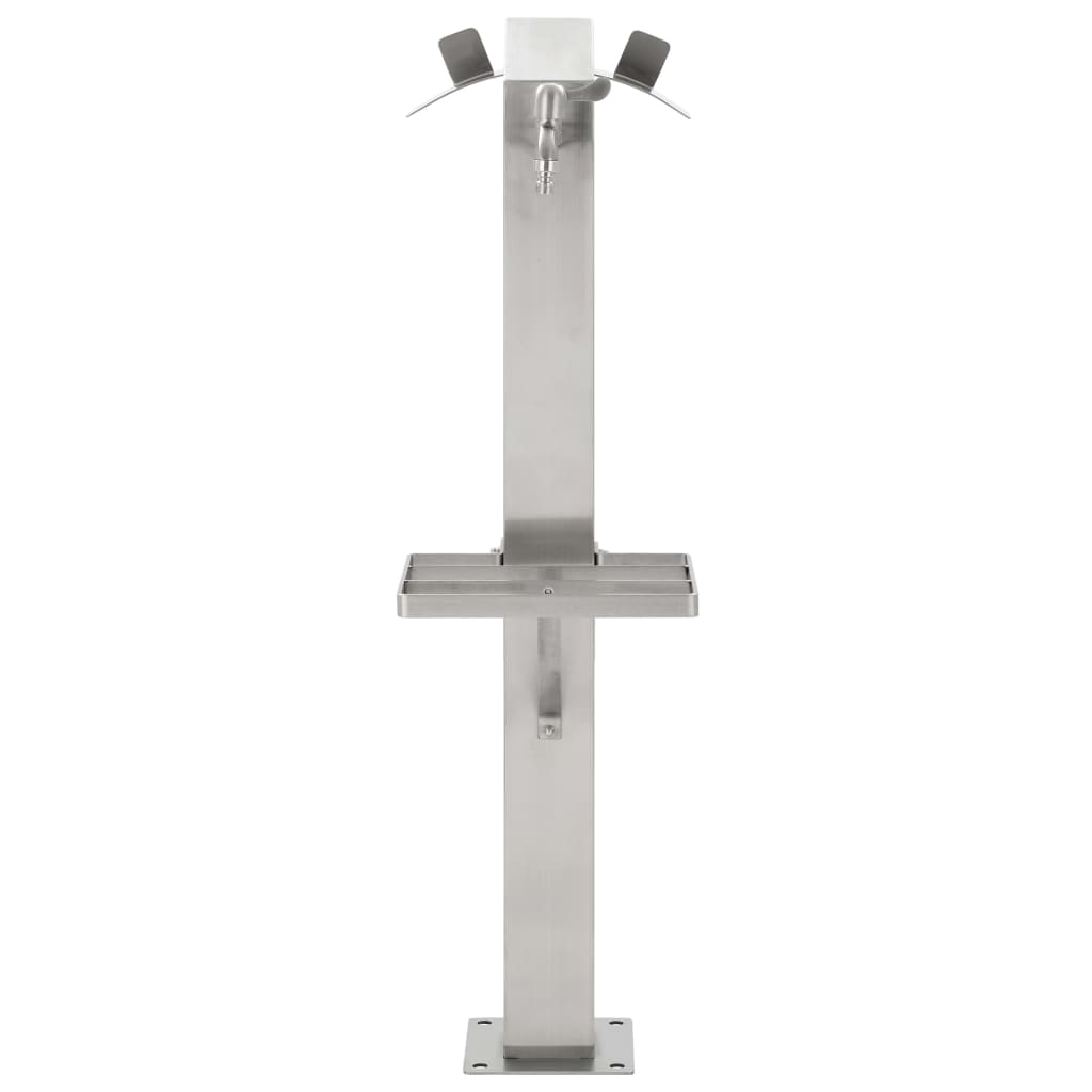 45455 vidaXL Garden Water Column Stainless Steel Square 95 cm 2