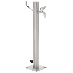 45457 vidaXL Garden Water Column Stainless Steel Round 65 cm 1
