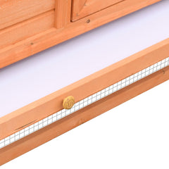 Rabbit Hutch 310x70x87 cm Solid Pine & Fir Wood Brown