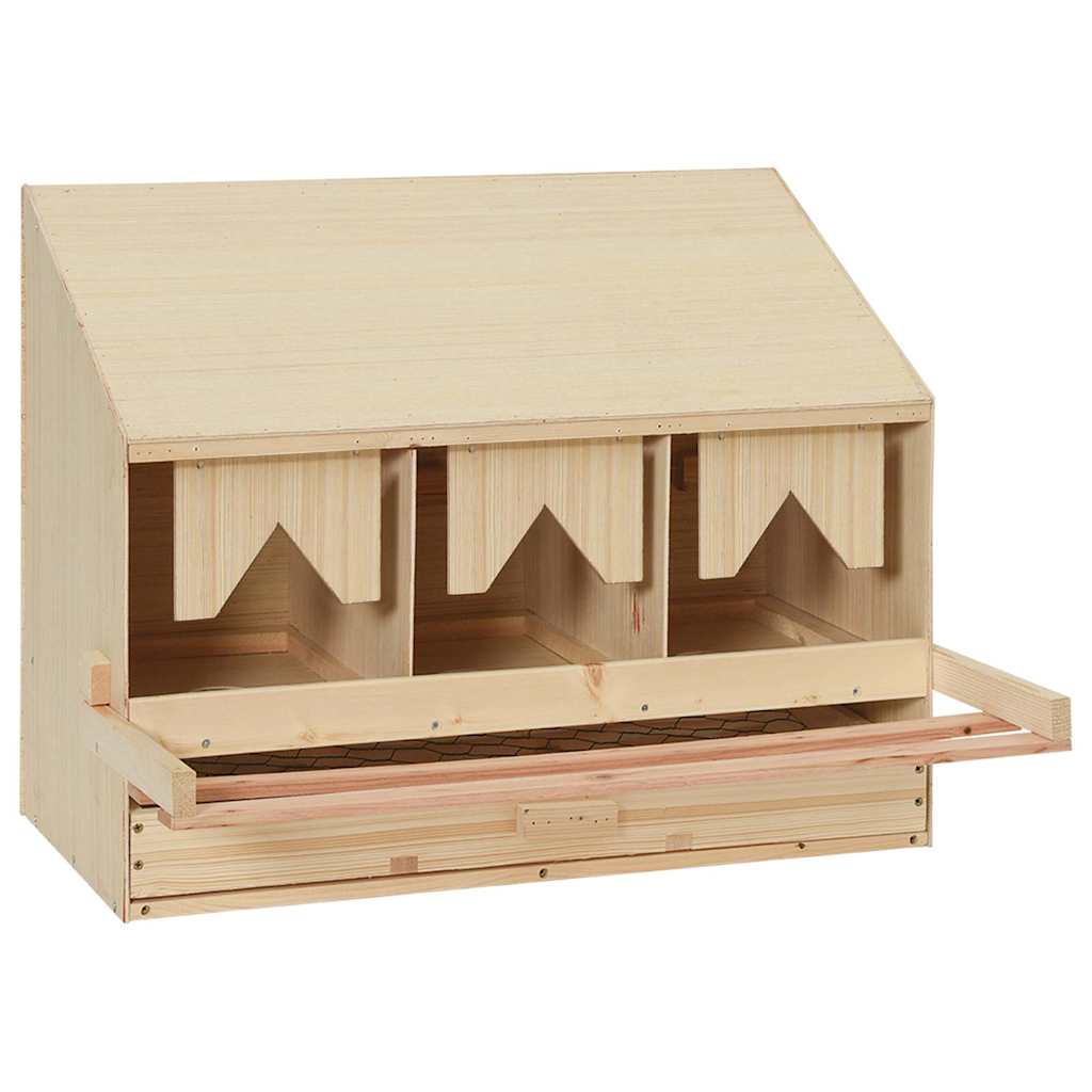 vidaXL Chicken Laying Nest | Brown and natural wood 2