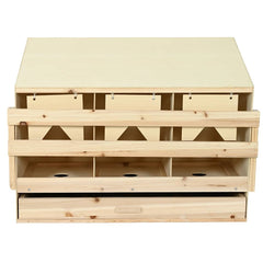 vidaXL Chicken Laying Nest 3 Compartments 93x40x65 cm Solid Pine Wood 5