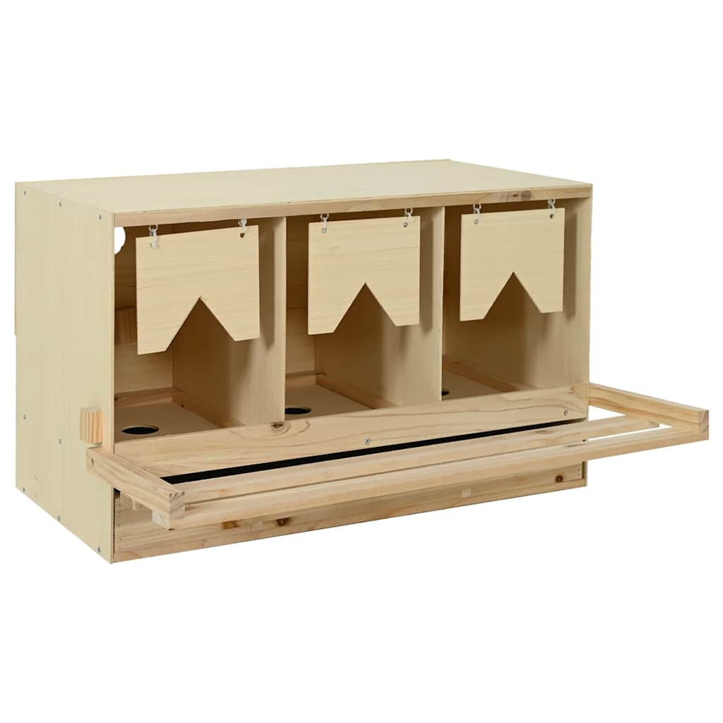 vidaXL Chicken Laying Nest | Brown and natural wood colour 2