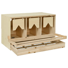 vidaXL Chicken Laying Nest | Brown and natural wood colour 3
