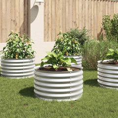 Raised Bed 80 x 80 x 44 cm Steel Silver