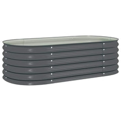 Raised Bed 160 x 80 x 44 cm Steel Grey