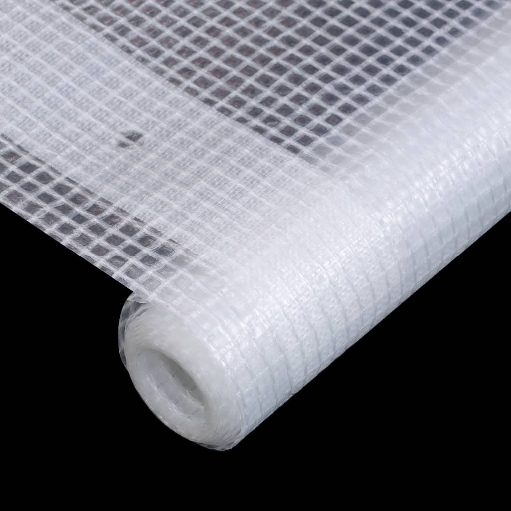 45561 vidaXL Leno Tarpaulin 260 g/m² 4x4 m White 6