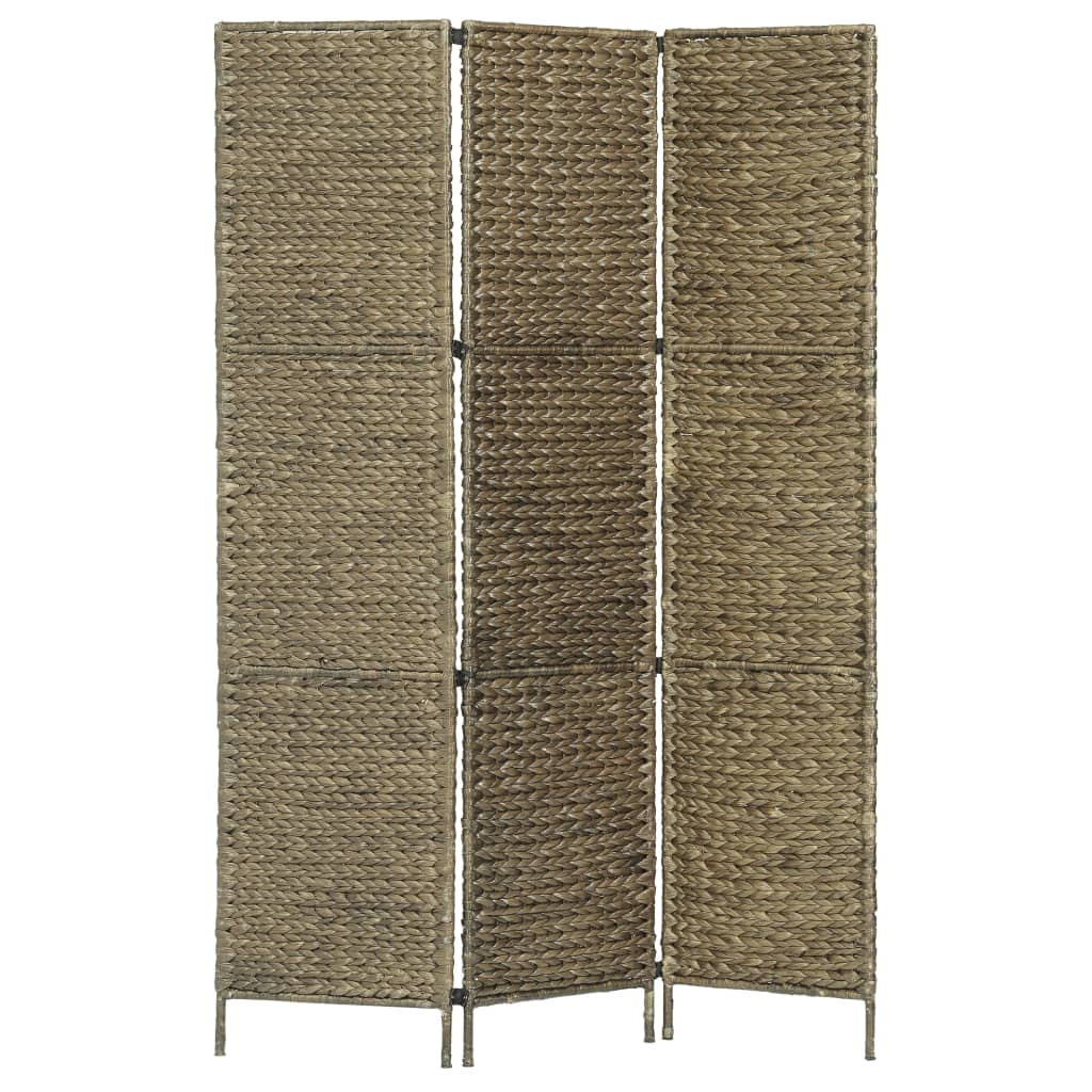 3-Panel Room Divider 116x160 cm Water Hyacinth Brown 3