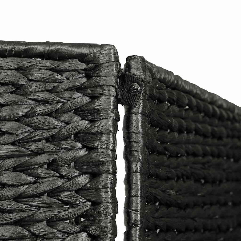 3-Panel Room Divider 116x160 cm Water Hyacinth Black 5