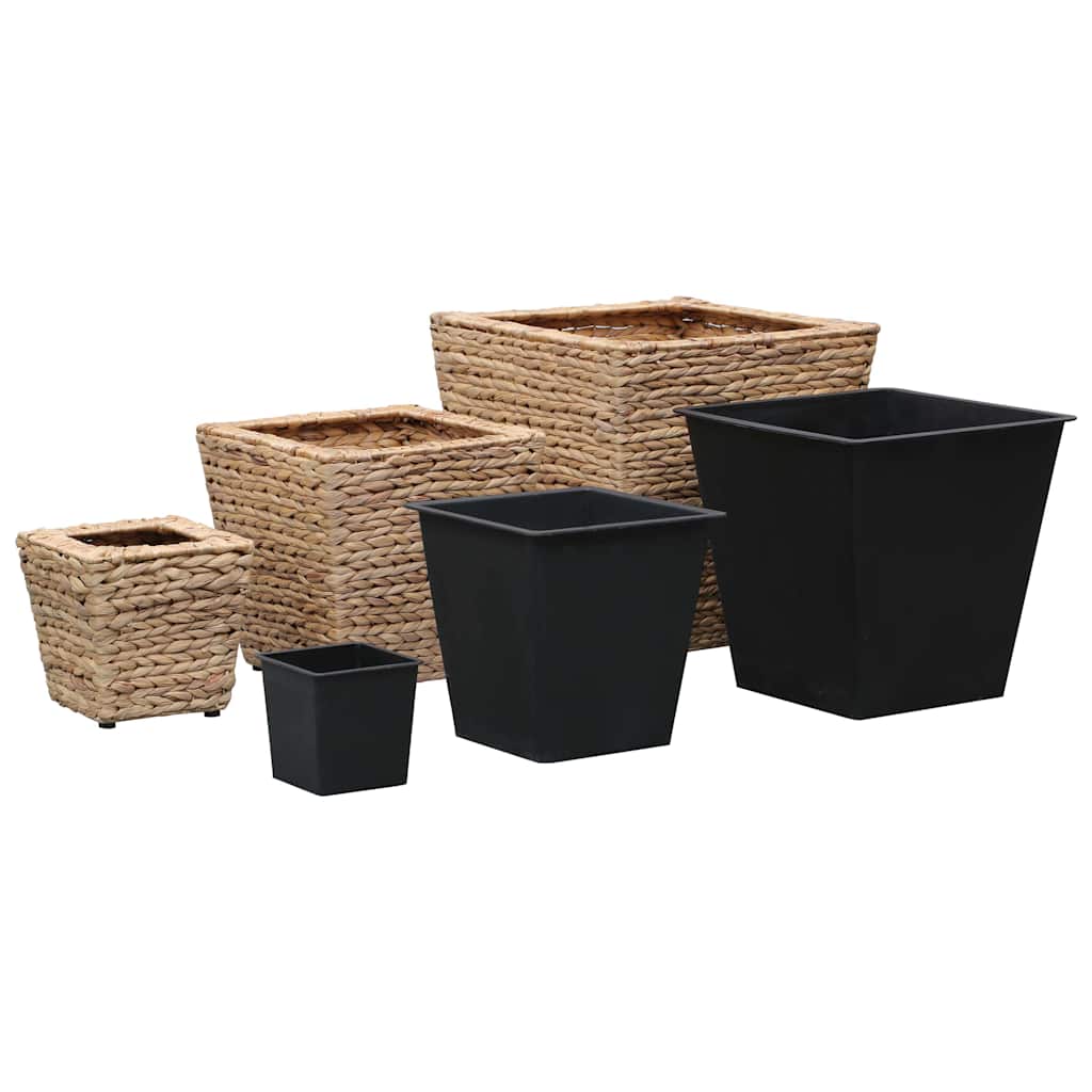Raised Beds 3 pcs Water Hyacinth Light brown