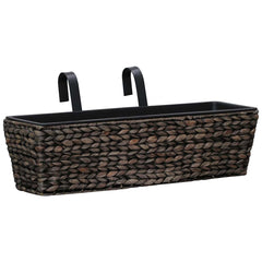 vidaXL Garden Planter | Set of 2 | Brown | Water hyacinth, steel 2