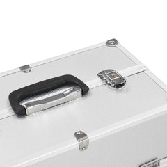 vidaXL Make-up Case 38x23x34 cm Silver Aluminium 5