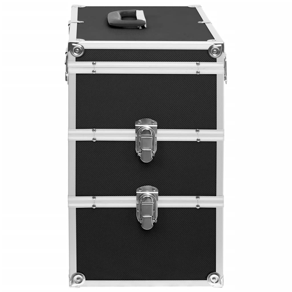 Make-up Case 37x24x40 cm Aluminium Black