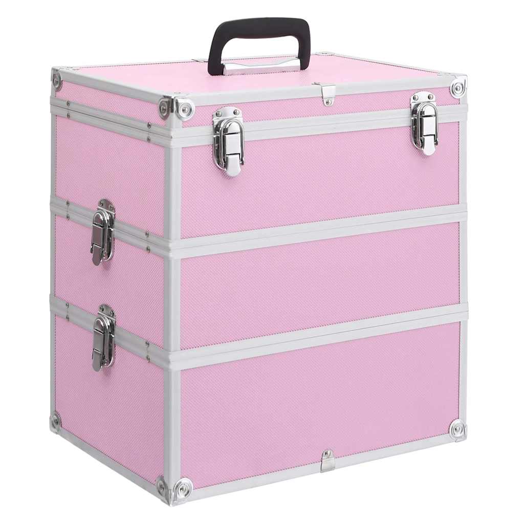 Make-up Case 37x24x40 cm Aluminium Pink