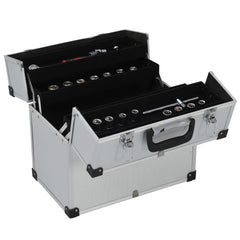vidaXL Tool Case 38x22.5x34 cm Silver Aluminum 2