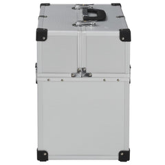 vidaXL Tool Case 38x22.5x34 cm Silver Aluminum 5
