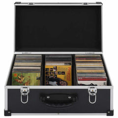 vidaXL CD Case for 60 CDs Aluminium ABS Black 1