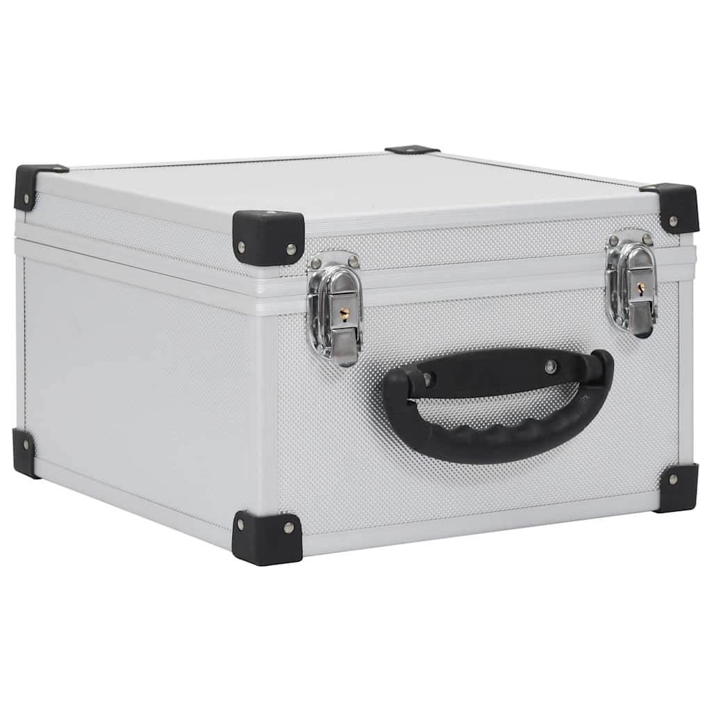 vidaXL CD Case for 40 CDs Aluminium ABS Silver 2