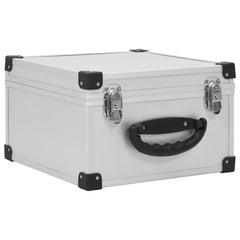 vidaXL CD Case for 40 CDs Aluminium ABS Silver 2