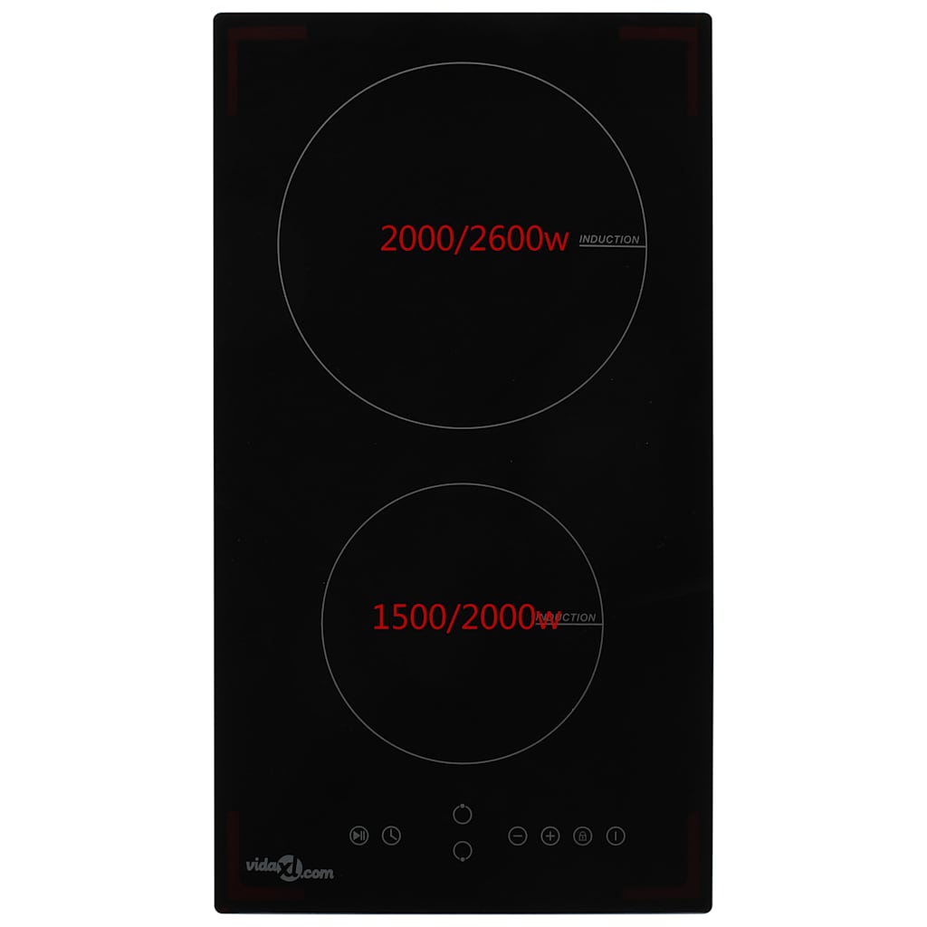 Induction Hob with 4 Burners Touch Control Glass 28.8 cm 3500 w