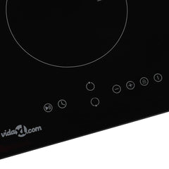 Induction Hob with 4 Burners Touch Control Glass 28.8 cm 3500 w