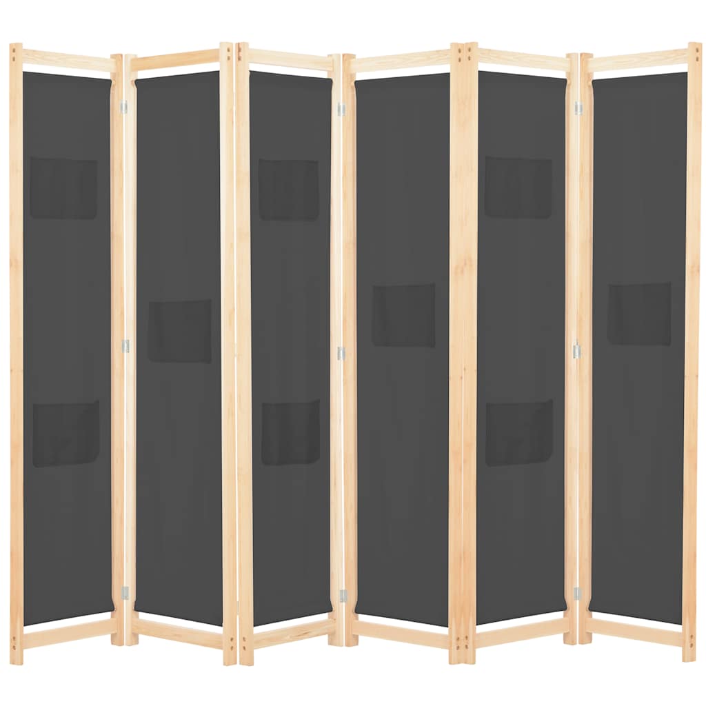 vidaXL 5-Panel Room Divider 200x170x4 cm Fabric