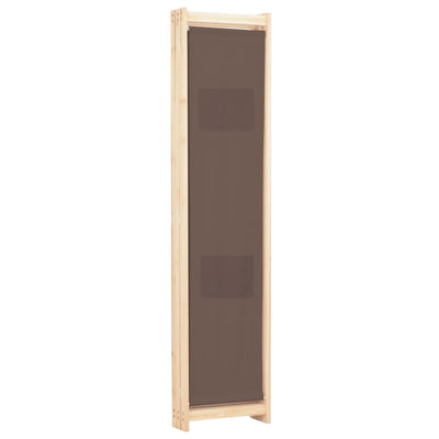 3-Panel Room Divider Brown 120x170x4 cm Fabric