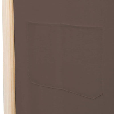 3-Panel Room Divider Brown 120x170x4 cm Fabric