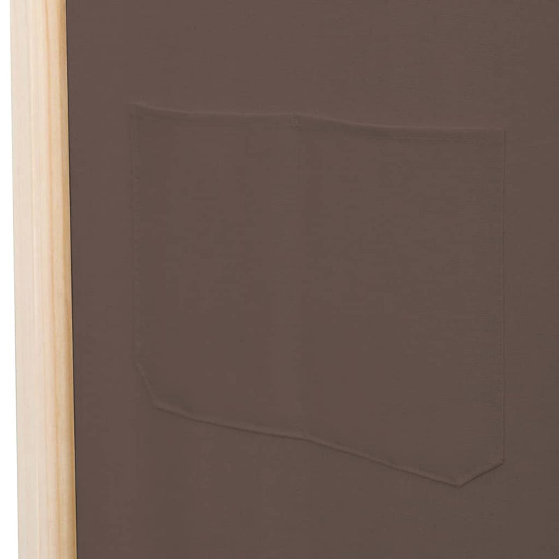 3-Panel Room Divider Brown 120x170x4 cm Fabric