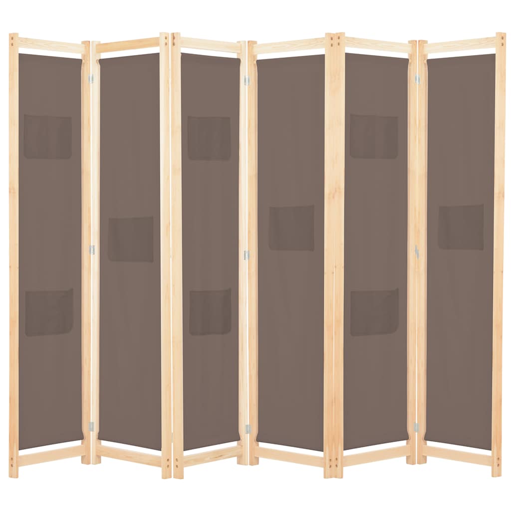 vidaXL 5-Panel Room Divider 200x170x4 cm Fabric