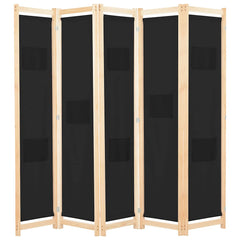 vidaXL 5-Panel Room Divider 200x170x4 cm Fabric