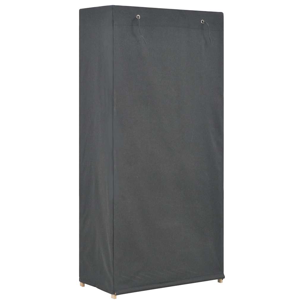3-Tier Wardrobe 79x40x170 cm Fabric Grey