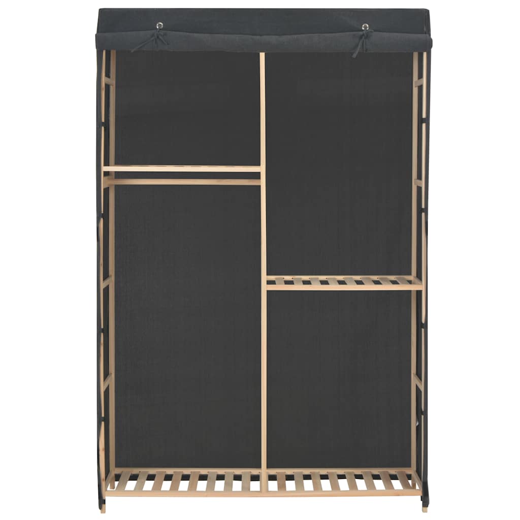 3-Tier Wardrobe 110x40x170 cm Fabric Grey