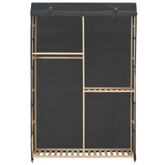 3-Tier Wardrobe 110x40x170 cm Fabric Grey