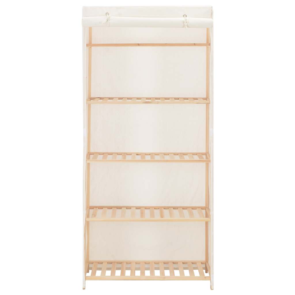Wardrobe 79x40x170 cm Fabric White