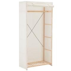 Wardrobe 79x40x170 cm Fabric White