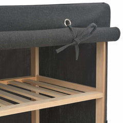 Wardrobe 135x40x170 cm Fabric Grey