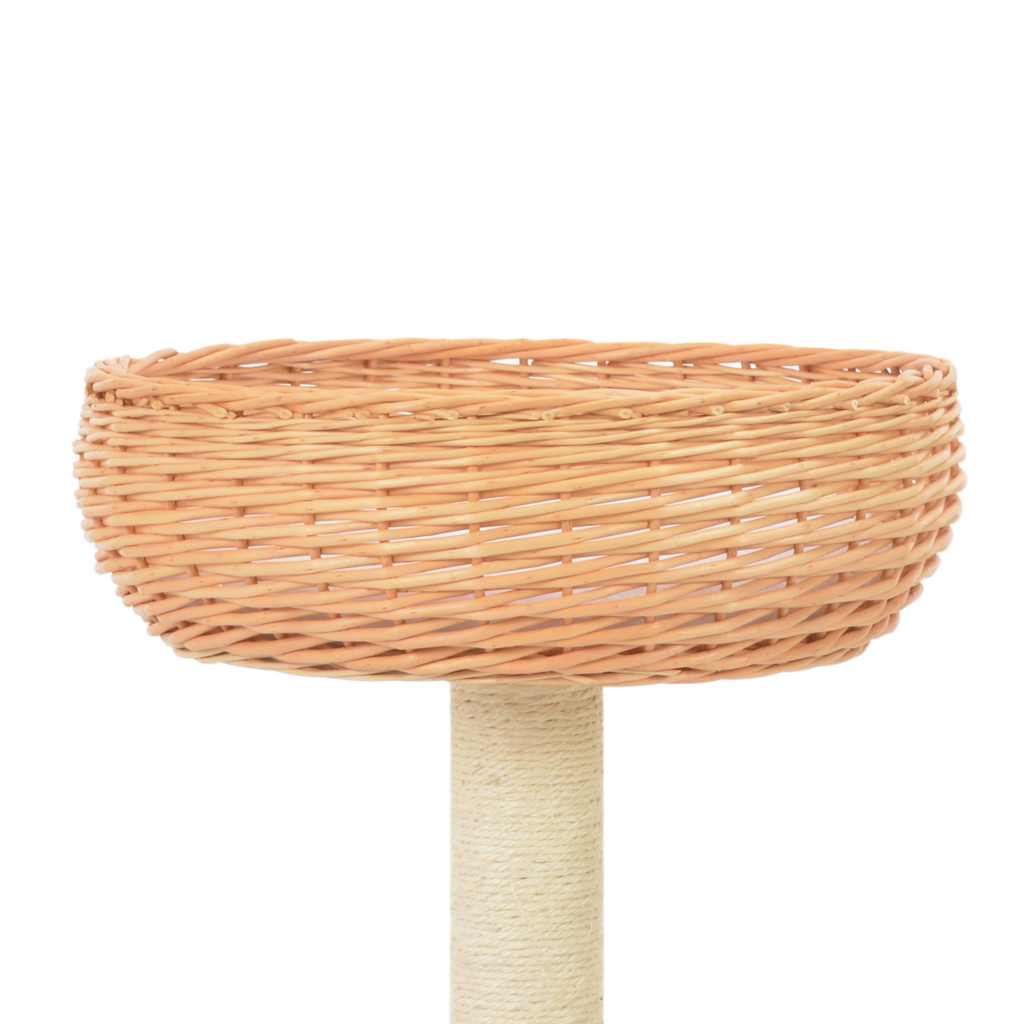 170723 vidaXL Cat Tree with Sisal Scratching Post Natural Willow Wood 3