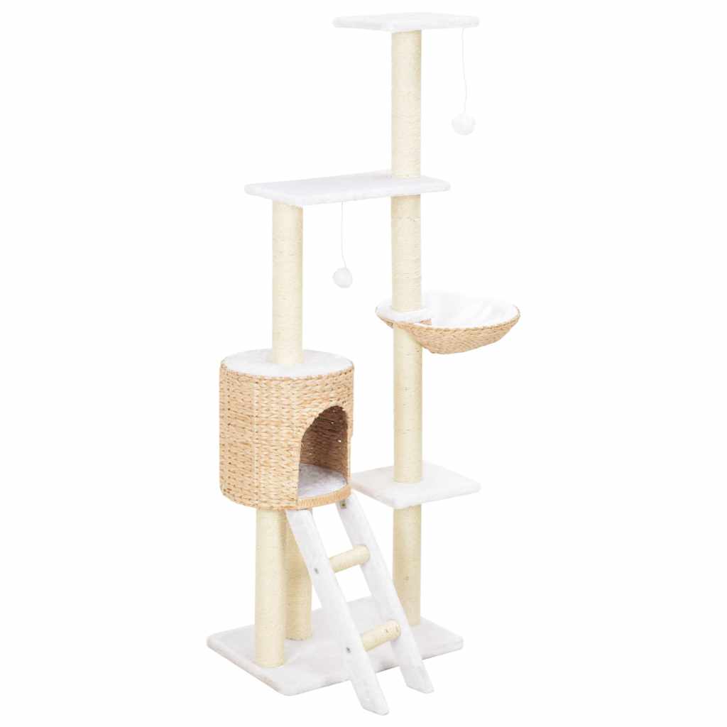 170737 vidaXL Cat Tree with Sisal Scratching Post Seagrass 1